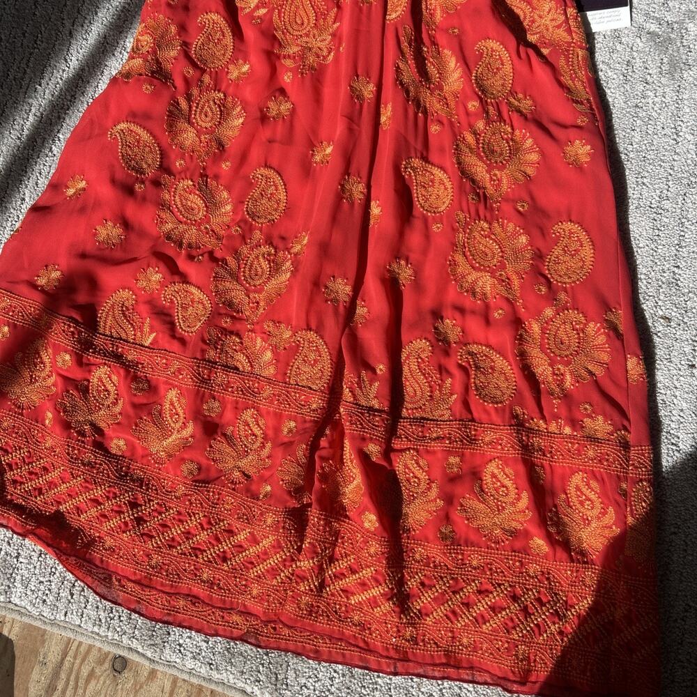 Hale Bob Cabana Floral Strapless Mini Dress Size XS NWT In Tangerine - Picture 3 of 10